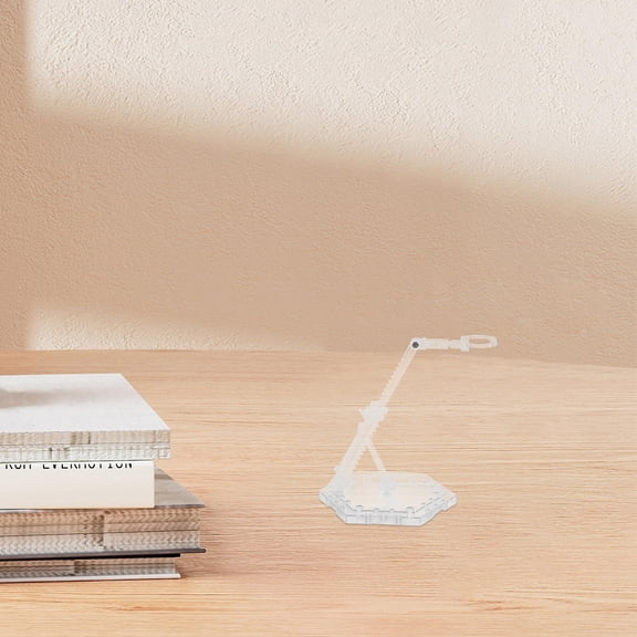 OUNONA Transparent Plastic Figure Stand for Display and Collection, Adjustable Support for Action Figures and Models