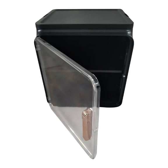 OUNONA Modern Black Cup Holder Organizer with Protective Cover and Space Saving Kitchen Rack