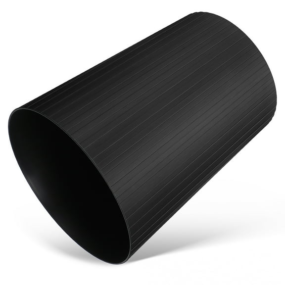 OUNONA Black Round Trash Can Wastebasket Kitchen Garbage Storage for Business Owners 1 Set