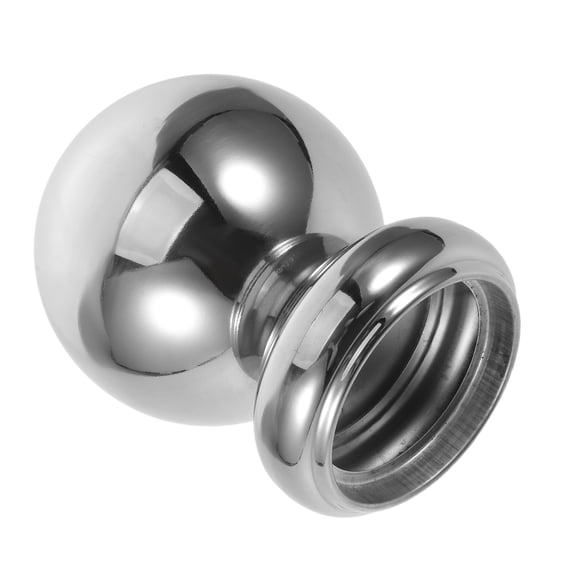 OUNONA Stainless Steel Round Handrail End Caps with Smooth Finish for Indoor Staircase Railings, Banisters and Safety Support
