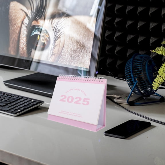 OUNONA  Monthly Small Desk Calendar Planning English Version Office