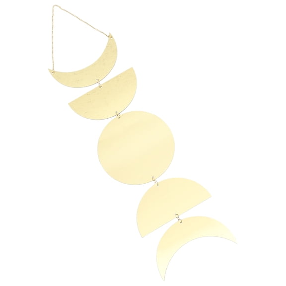 OUNONA Moon Cycle Mirror Moon Phase Mirror Golden 1Set Artistic Design for Homeowners
