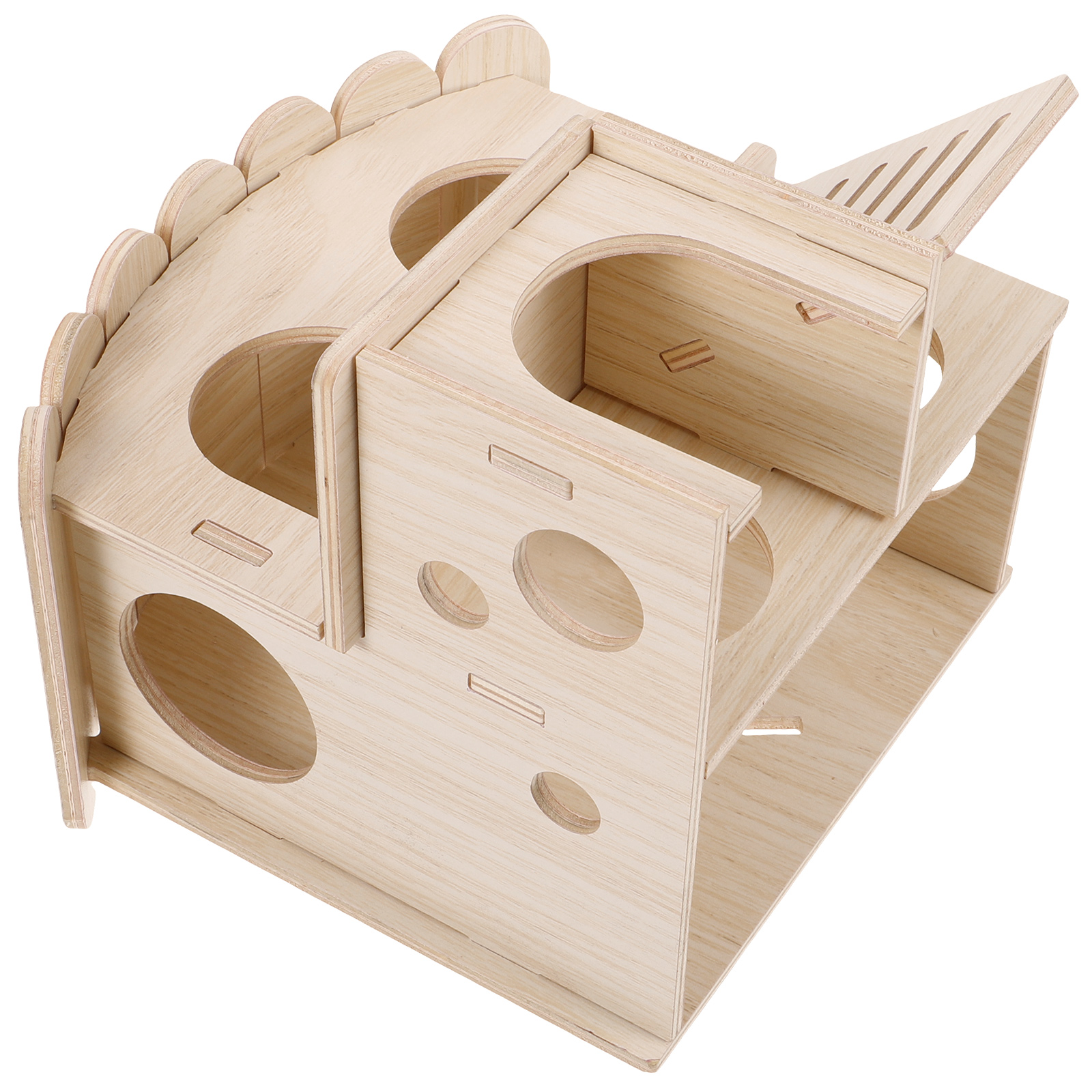 Image showcasing OUNONA Moon-shaped Decoration Loft for Hamsters Pet Cottage Child ...