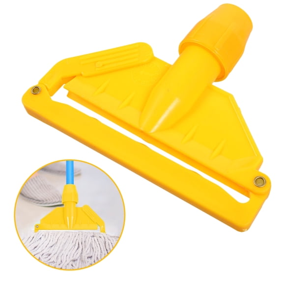 OUNONA Mop Replacement Clamp Plastic Mop Handle Accessory in Yellow