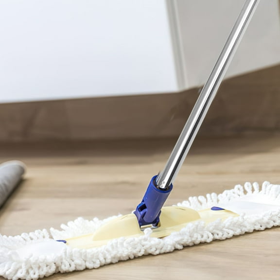 OUNONA Adjustable Stainless Steel Mop Stick Replacement with Four Sections for Easy Storage