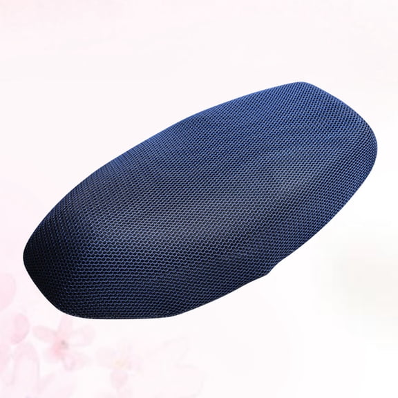 OUNONA Motorbike Sunscreen Seat Cover Blue Elastic Heat Insulation Waterproof Cushion