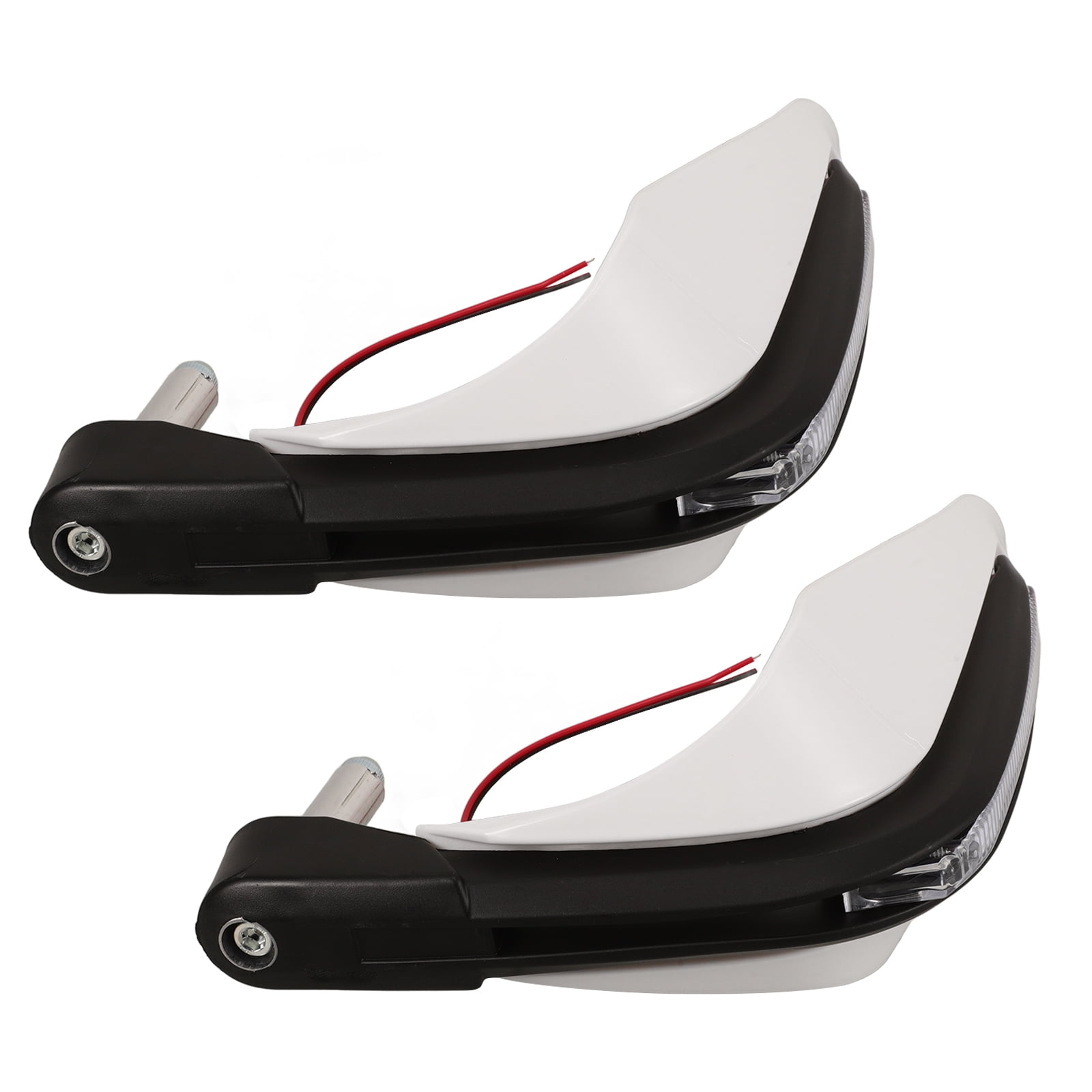 OUNONA Motorcycle Drop Guards Dirt Bike Handguards LED Turn Signal Accessories White