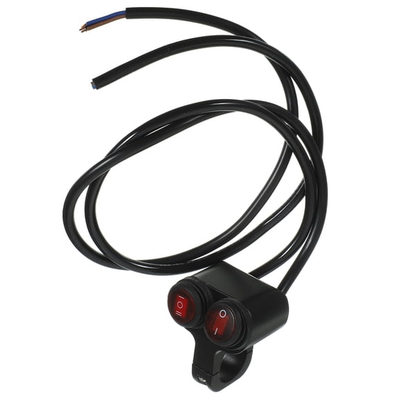 OUNONA Motorcycle Handlebar Dual with Illuminated Push Button for Fog Light Control