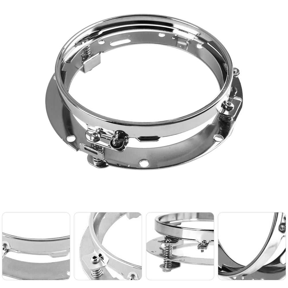 OUNONA Motorcycle Headlight External Bracket for Round Lights Modification Stable Aluminum Alloy Silver
