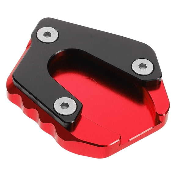OUNONA Motorcycle Kickstand Support Plate Red Aluminum 1Pack for Motorcycle Accessories around Uneven Surfaces