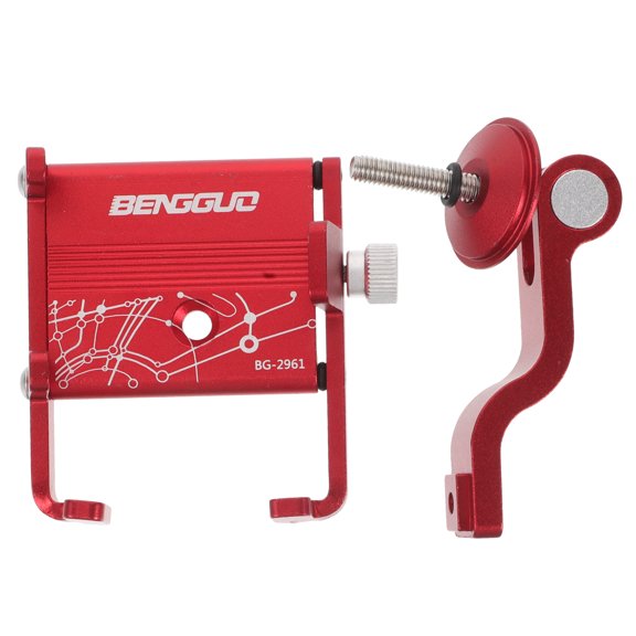 OUNONA Red Motorcycle Phone Holder Mount for Bike Handlebar, Secure Cell Phone Grip, Bike Accessories