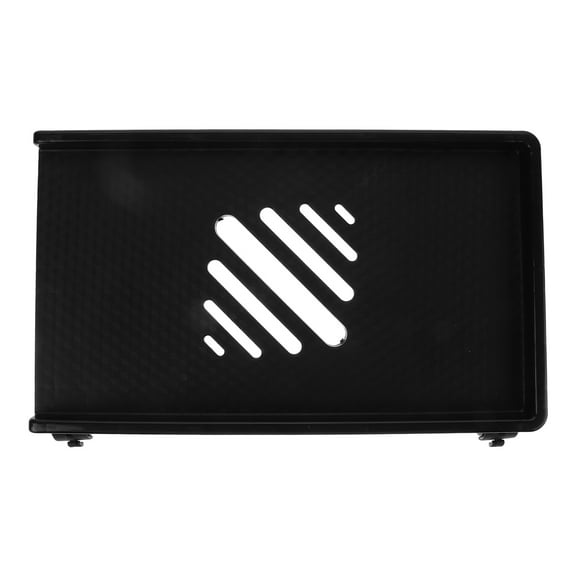 OUNONA Movable Black Computer Host Stand with Wheels Sturdy Pc Tower Holder for Home