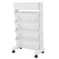 thumbnail image 1 of OUNONA Movable Rolling Bookcase Multi-layer Rack Multi-Purpose Organizer Bookshelf, 1 of 8