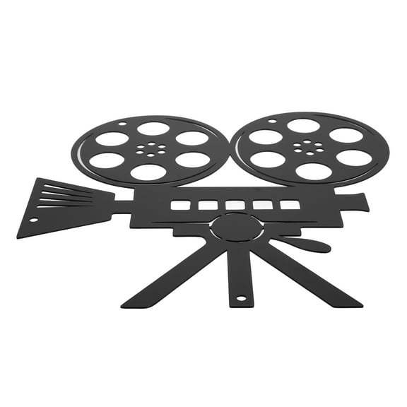 OUNONA Movie Film Decoration Movie Night Decor Retro Theater Sign Home Cinema Accessories Movie Reel Wall Sign Movie Props