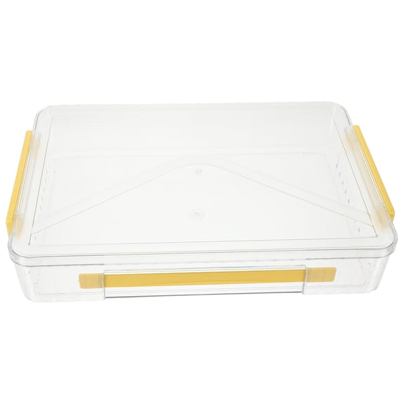 OUNONA Moving National Flag Display Box Medal Display Box 35.00X24.00X7.00CM Yellow