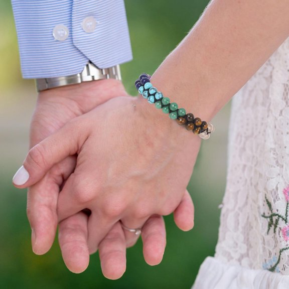 OUNONA Beaded Bracelets Pack Portable Wrist Bracelets 1Pack Minimalist Natural Stone Everyday Outfits For Women