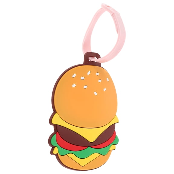 OUNONA Durable Plastic Hamburger Luggage Tag for Travel Bag Identification