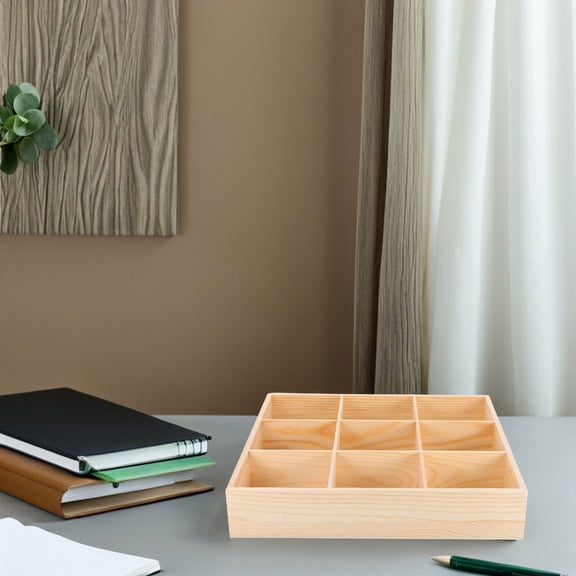 OUNONA Space Saving Wooden Clothes Organizer with Multi Compartments for Socks Underwear and Accessories