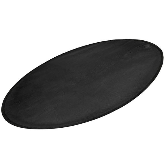 OUNONA Multi-Purpose Silicone Fire Pit Mat, Black Fireproof Pad for Outdoor Grilling, Camping, Backyard