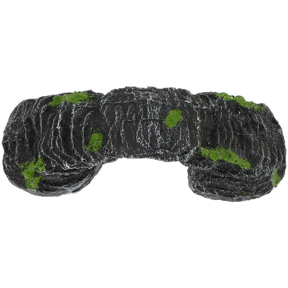 OUNONA Multi Functional Resin Reptile Basking Rock for Turtle Habitat and Aquarium Decor