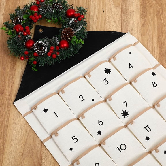 OUNONA Cotton Wall-Mounted Pouch with Pockets for Organized Storage