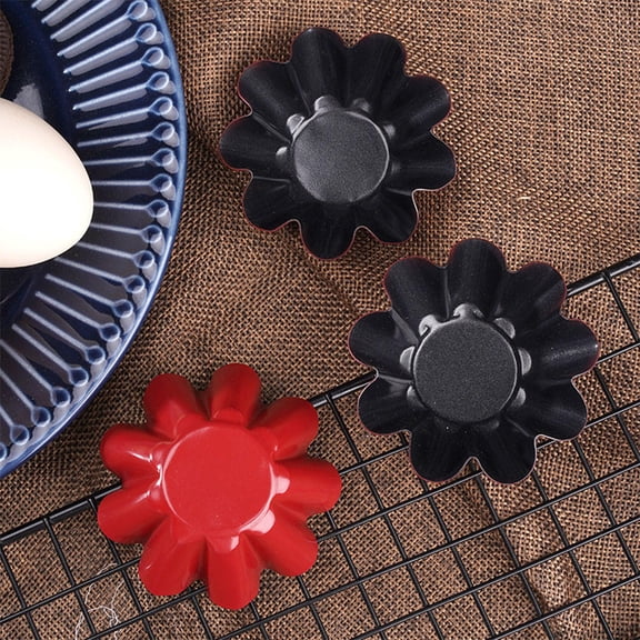 OUNONA 3-Piece High Carbon Steel Tart Mold Set, Lightweight Baking Tools , Dessert, and Pie Making Accessories