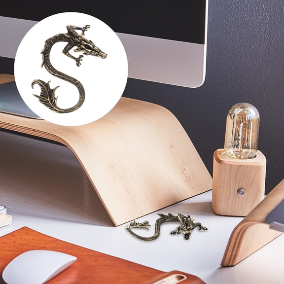 OUNONA Multicolor Chinese Dragon Copper Ornament Decorative Figurine for Desktop, Table, Home and Office Display