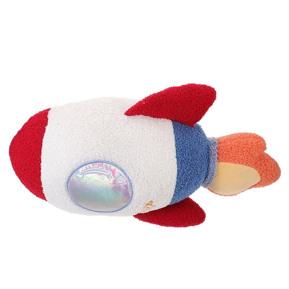 OUNONA Multicolor Rocket Plush Pillow Space Bedroom Decor Soft and Cute Home Cushion