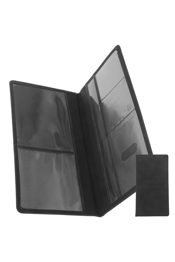 OUNONA  Multifunction Car Insurance Sleeve Credit Cards Wallet Travel Black
