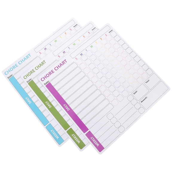 OUNONA Multifunctional Chore Chart for Teens with DIY Task Calendar and Refrigerator Magnets 3pcs Multi Color