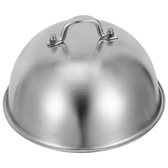 OUNONA Multipurpose Stainless Steel Grill Dome for Indoor Cooking with Smooth Handling and Reinforced Edges