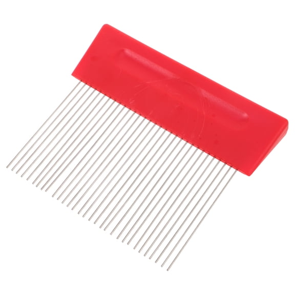 OUNONA Stainless Steel Pattern Comb Brush for Home Wall Texture and Artistic Decoration