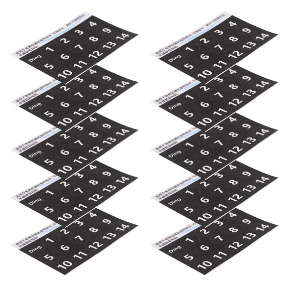 OUNONA Music Notes Sticker for Handpan Drum Practice Durable Black PVC Scale Decals