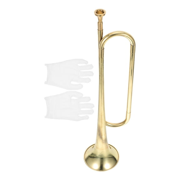 OUNONA Musical Instruments Trumpet Golden Brass for School Band Use 2Pcs