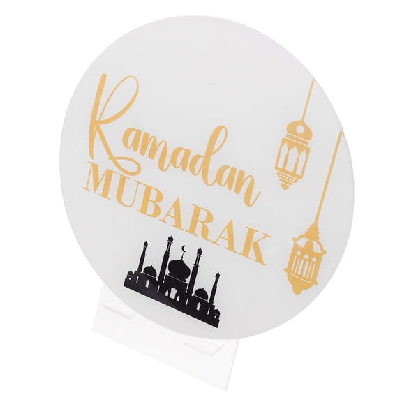 OUNONA Eid Ramadan Decor Acrylic Multi Color Home Ornament with Festival Elements for Holiday Party Decoration