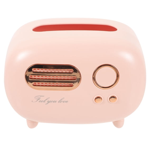 DRAFIDEEP Wall Mounted Tissue Holder Pink 1Pc 8.3X6.3X5.1In