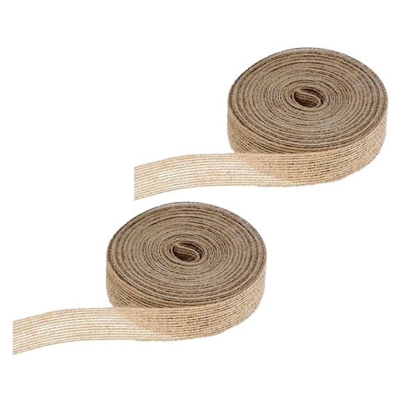 OUNONA Natural Jute Ribbon Rope Webbing for Flower Packaging and Wedding Craft Designs