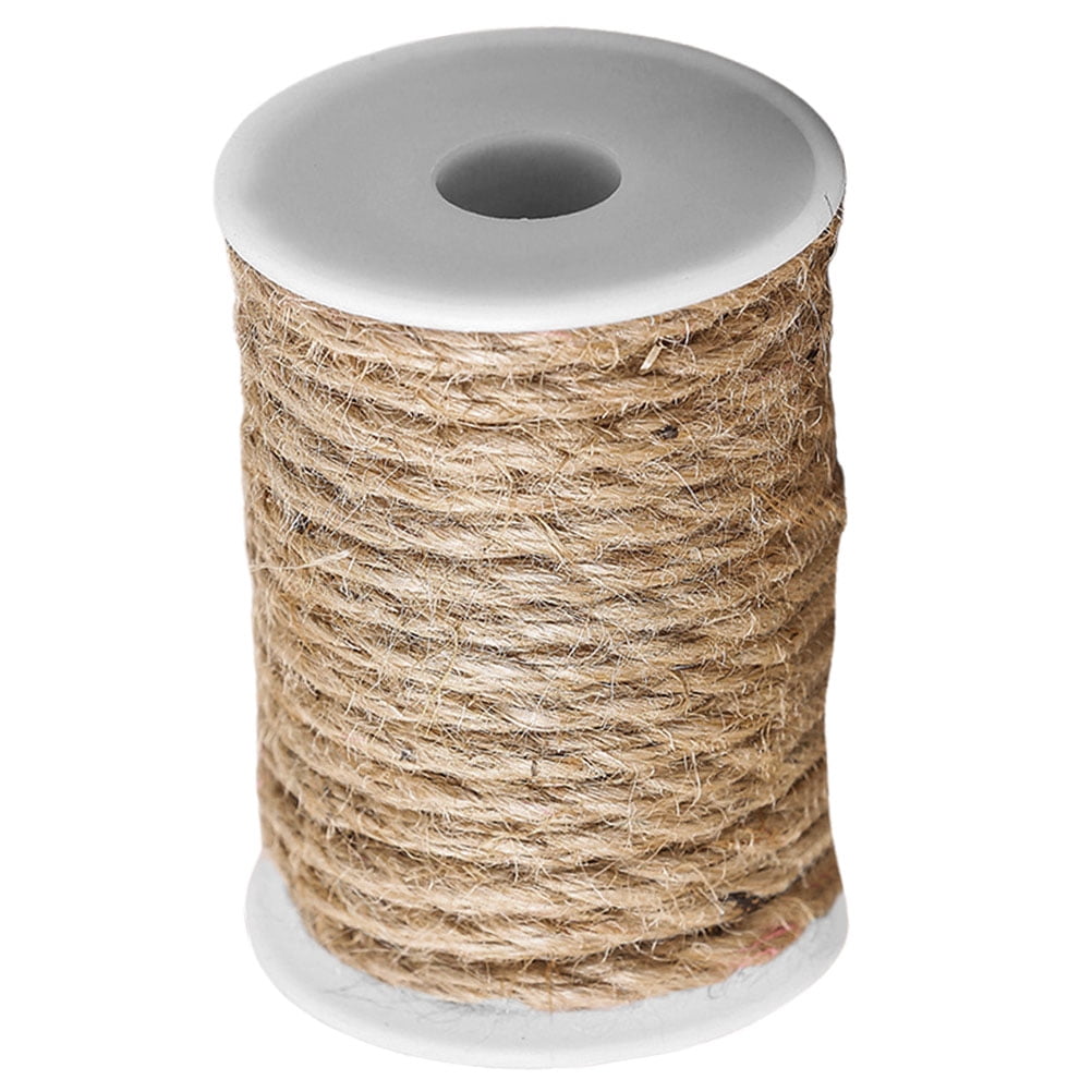 OUNONA Natural Jute Twine Brown Jute Rope Heavy Duty Jute Rope For Crafting Gardening Cat Scratch Posts Tree Tower Replacement Repair Home Decorating 12mm