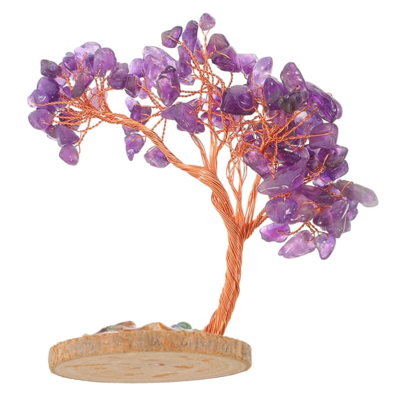 Tineasur Purple Amethyst Crystal Tree Unique Bonsai for Home Decor Clarity