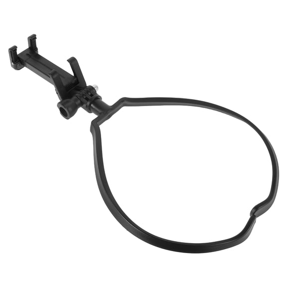 OUNONA Ergonomic Black ABS Neck Phone Holder, Hands-Free Adjustable Mobile Stand for Indoor and Outdoor Use, 1 Pc