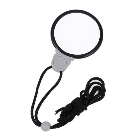 OUNONA Necklace Magnifier Hanging Loupe Monocle Lens Coin Magnifying Glass Plastic Chain for Jewelry Zooming Increase Vision