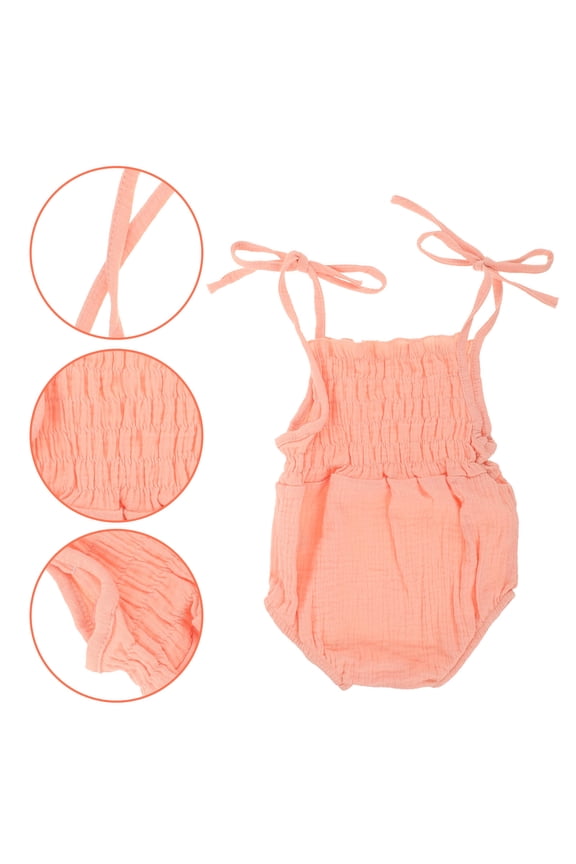 baby girls outfits Baby Romper Simple Design Linen 1Set Toddlers Home Use