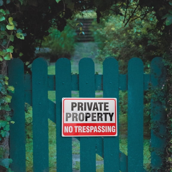NUOLUX Warning Sign Private Property Caution Sign Aluminum 1Pack