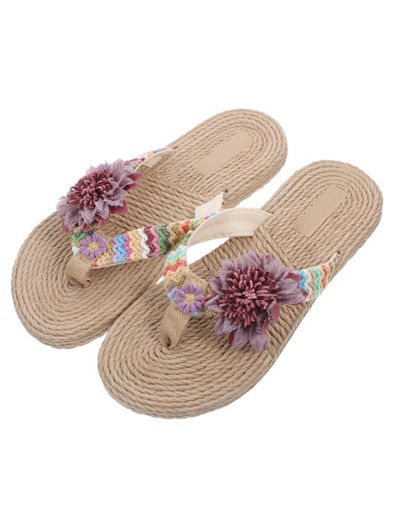 Non-Skid Sandals for Women 1 Pair Durable Flat EVA Rubber Beach Slippers