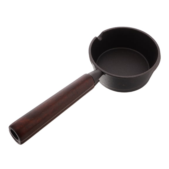 FOLOYORI Cast Iron Small Egg Fry Pan with Long Handle for Home and Restaurant Use