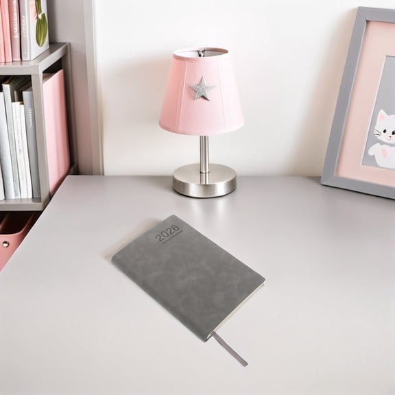 OUNONA Appointment Book 2026 Grey Paper Planner with Minimalist Design for Daily Task Management