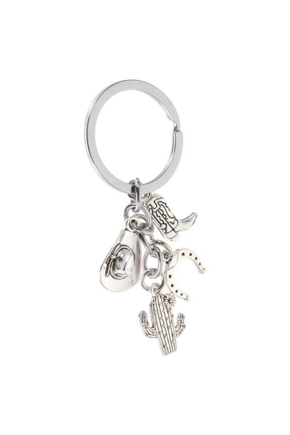 Novel Cowboy Metal Key Ring Pendant for Bag and Backpack Hanging Ornament