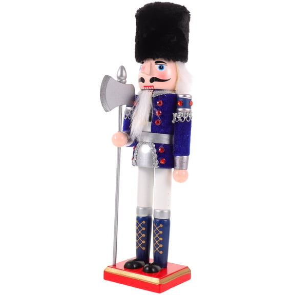 OUNONA Nutcracker Ornaments Wooden Nutcracker Soldier Design Decoration for Home 1Pack