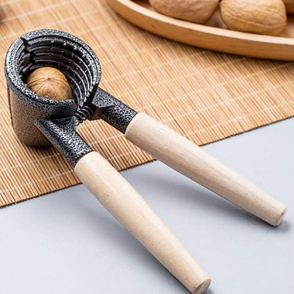 NIYANGLE Kitchen Use Nutcracker Tool All Nuts Walnut Opener Wood Assorted Color 1Set