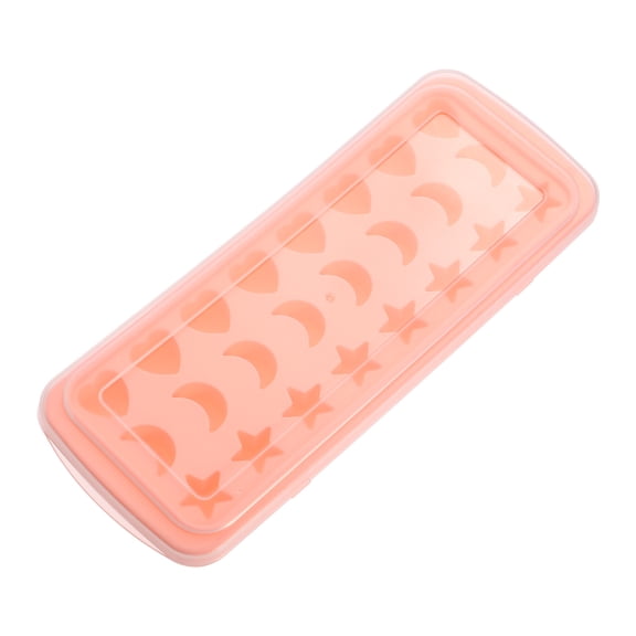 OUNONA Flexible ABS Ice Mold with Moon Star Heart Shapes 12 Cavity Ideal for Drinks Desserts